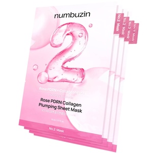image:imagenumbuzin No2 Sheet Mask  Rose PDRN Collagen Plumping Sheet Mask  Korean Mask for face  Brightening Hydrating Firming and Moisturizing  Collagen Peptides PDRN  4ea
