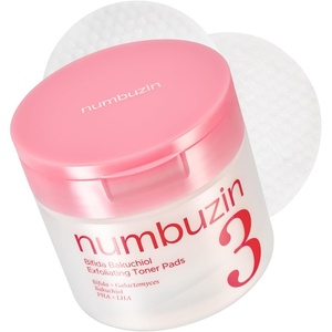 image:imagenumbuzin No3 Bifida Bakuchiol Exfoliating Toner Pads  PHA  LHA Pore Care DualSided Pads for Blackheads amp Whiteheads Gentle for Sensitive Skin 642 fl oz